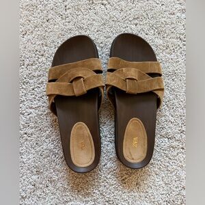 Zara Tan Suede Sandals